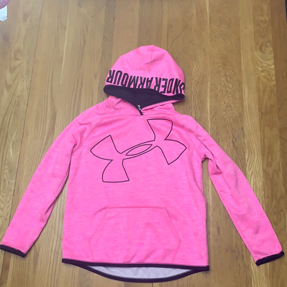 Kids UNDER ARMOUR pink hoodie